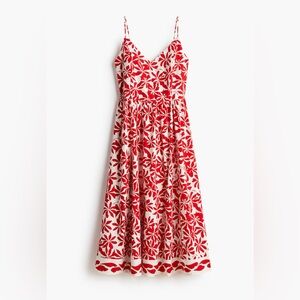 H&M Floral Cotton Midi Dress